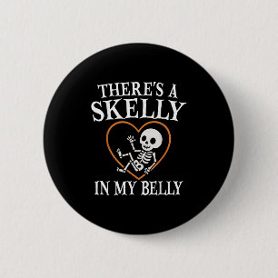 Bóton Redondo 5.08cm Há um Skelly na minha gravidez no Dia das Bruxas