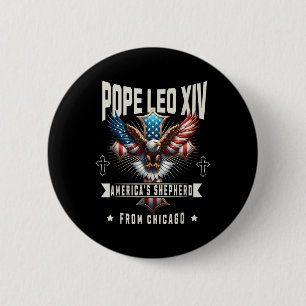 Bóton Redondo 5.08cm Habemus Papam 2025 Eleição Vaticano Leo Xiv De C