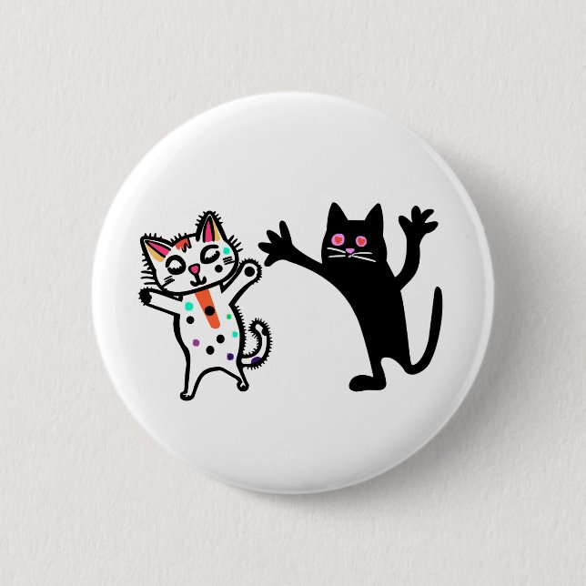 Bóton Redondo 5.08cm Hair-Raising (Yanchan) (Frente)