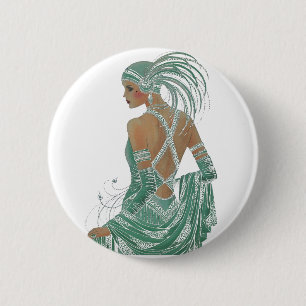 Bóton Redondo 5.08cm Hakuna Matata Damas indo para Green.png