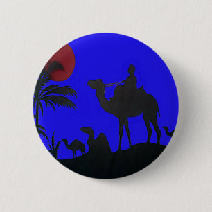 Bóton Redondo 5.08cm Hakuna Matata safari Blue sky Sunset