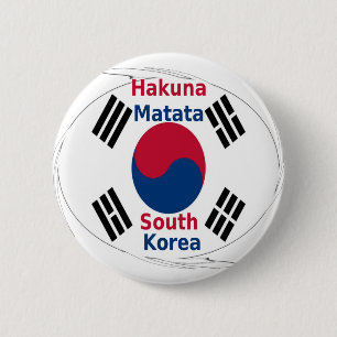 Bóton Redondo 5.08cm Hakuna Matata South Korea Art Impressão/Graphic