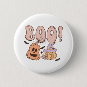 Bóton Redondo 5.08cm Halloween Boo