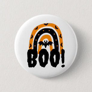 Bóton Redondo 5.08cm Halloween Boo Halloween Arco-íris