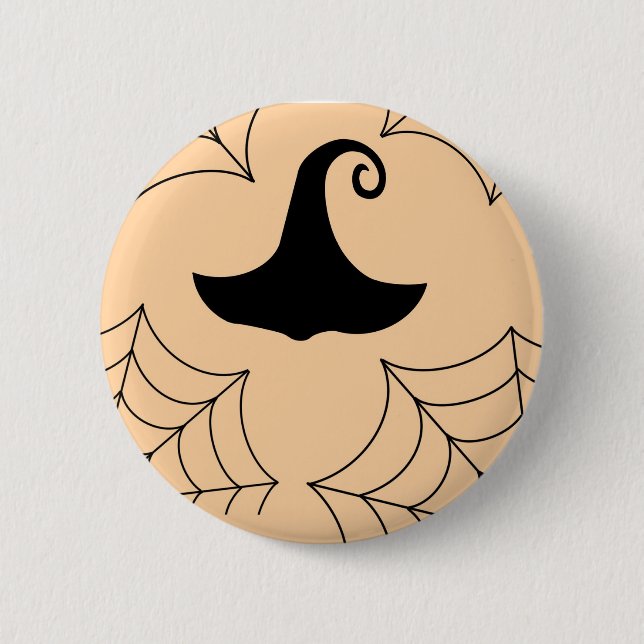 Bóton Redondo 5.08cm Halloween cobweb bruxa esse crachá (Frente)