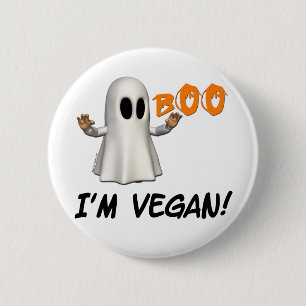 Bóton Redondo 5.08cm Halloween eu sou Vegan