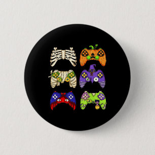 Bóton Redondo 5.08cm Halloween Gaming Controller Men Meninos Gamer Ha