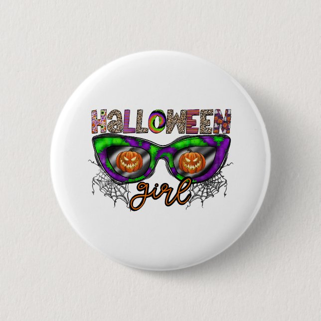 Bóton Redondo 5.08cm Halloween Girl (Frente)
