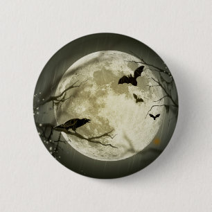 Bóton Redondo 5.08cm Halloween Moon