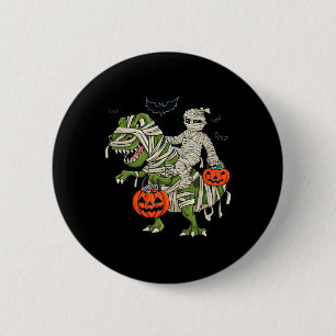 Bóton Redondo 5.08cm Halloween Mummy Andando A Rex Divertimento Meninas