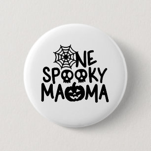 Bóton Redondo 5.08cm Halloween Para Mulheres No Dia Das Bruxas Uma Mamã