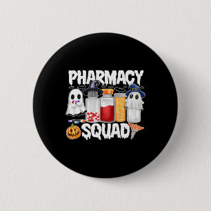 Bóton Redondo 5.08cm Halloween Pharmacy Squad Pills Shirts Farmacêutica