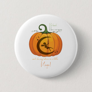 Bóton Redondo 5.08cm Halloween Pumpkin Fairy design