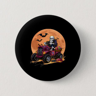 Bóton Redondo 5.08cm Halloween Skeleton Riding Monster Truck Toddler Bo