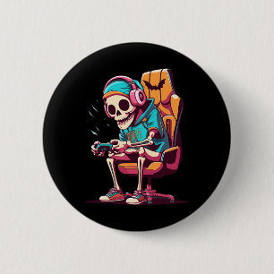 Bóton Redondo 5.08cm Halloween Spooky Season Jogos Skeleton Jogo Assust