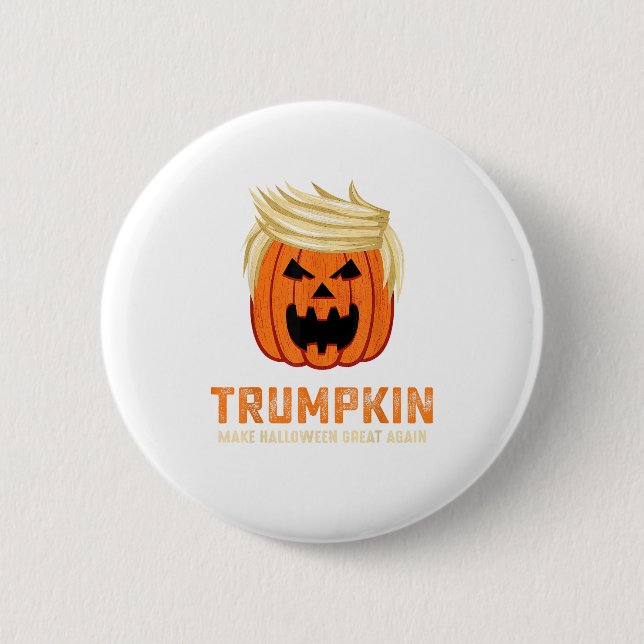 Bóton Redondo 5.08cm Halloween Trumpkin Engraçado - Slogan Parody Spook (Frente)