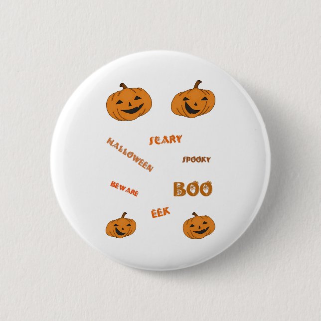 Bóton Redondo 5.08cm Halloween Vibes (Frente)