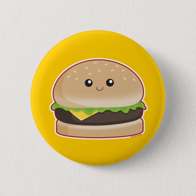 Bóton Redondo 5.08cm Hamburger (Frente)