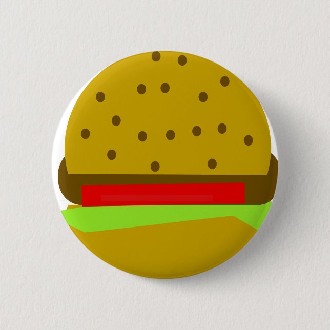 Bóton Redondo 5.08cm Hamburger comida comida rápida (Frente)