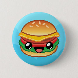 Bóton Redondo 5.08cm Hamburger Saltitante Feliz