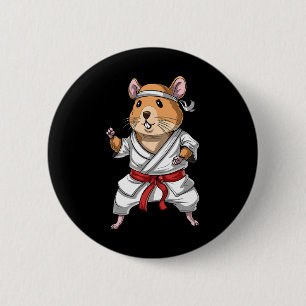 Bóton Redondo 5.08cm Hamster Karate Ninja Jiu-jitsu Judo Taekwondo Mart