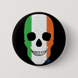 Bóton Redondo 5.08cm HANDSKULL Irlanda redondo Crachá preto B2