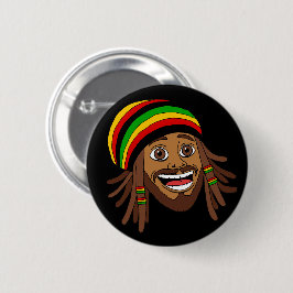 Bóton Redondo 5.08cm Handsome Rasta Man
