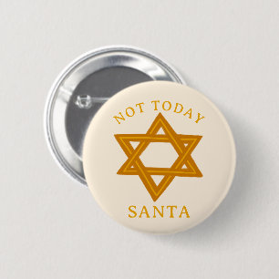 Bóton Redondo 5.08cm HANUKKAH NÃO PAPAI NOEL HOJE FELIZ ESTRELA desenha