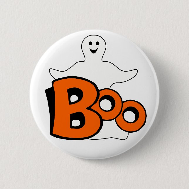 Bóton Redondo 5.08cm Happy Boo Ghost (Frente)