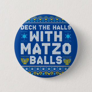 Bóton Redondo 5.08cm Happy Chrismukkah Jewish Christmas Hanukkah