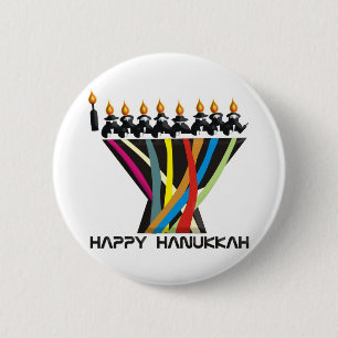 Bóton Redondo 5.08cm Happy Hanukkah