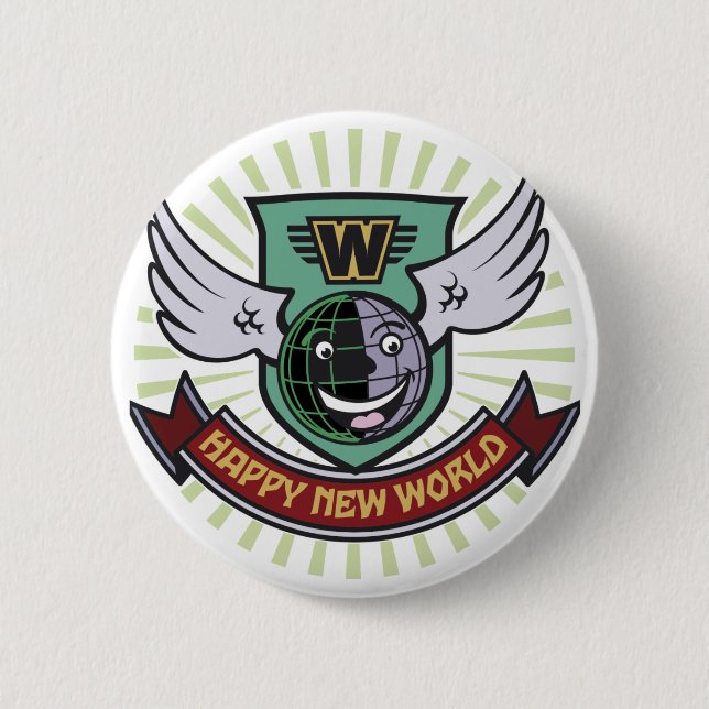 BÓTON REDONDO 5.08CM HAPPY NEW WORLD (Frente)