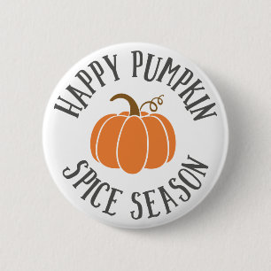 Bóton Redondo 5.08cm Happy Pumpkin Spice Season