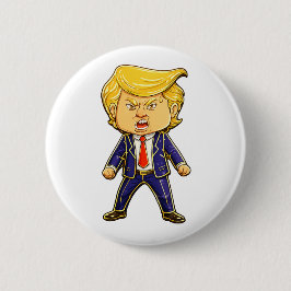 Bóton Redondo 5.08cm Happy Trump Pin Chibi Cartoon Funny Meme Pop