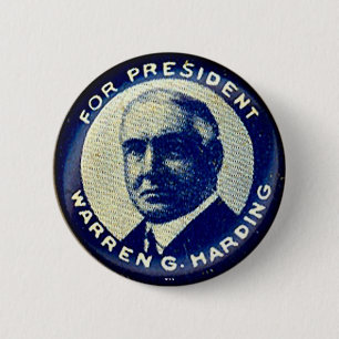 Bóton Redondo 5.08cm Harding para o presidente - botão