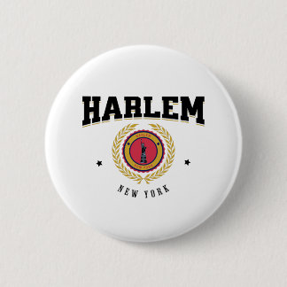 Bóton Redondo 5.08cm Harlem New York Black