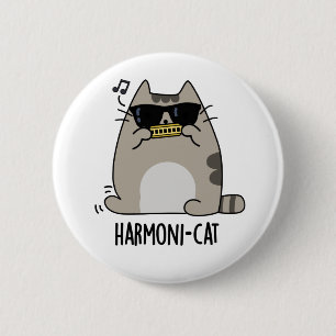 Bóton Redondo 5.08cm Harmoni-cat — Gato de Harmônica