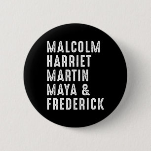 Bóton Redondo 5.08cm Harriet Martin Maya Frederick Líderes Negros
