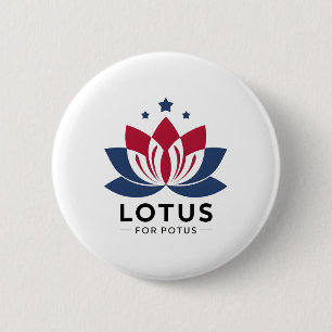 Bóton Redondo 5.08cm Harris 2024 Lotus Para O Potus Presidente Trend El