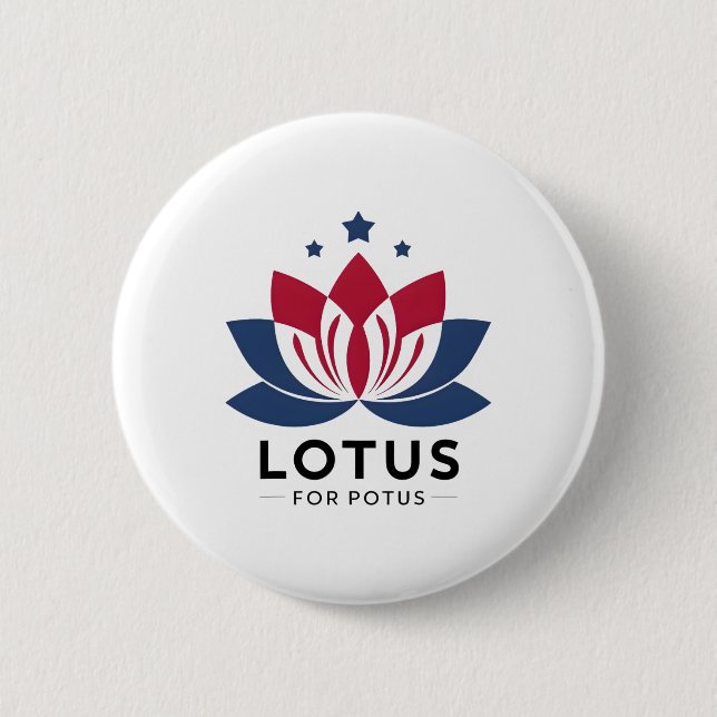 Bóton Redondo 5.08cm Harris 2024 Lotus Para O Potus Presidente Trend El (Frente)