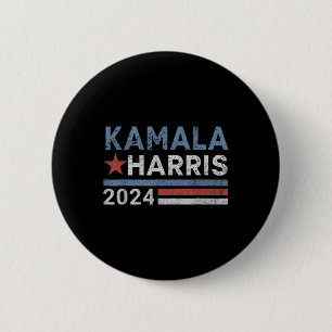 Bóton Redondo 5.08cm Harris 2024 Para A Campanha Eleitoral Do President