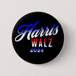 Bóton Redondo 5.08cm Harris e Walz Democrat POTUS 2024