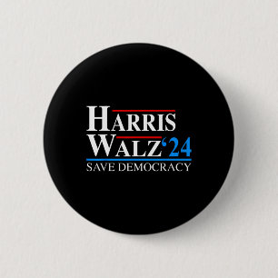 Bóton Redondo 5.08cm Harris Waltz 2024 Vice-Presidente Kamala Harris Ti