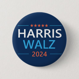 Bóton Redondo 5.08cm Harris Walz 2024 para Presidente