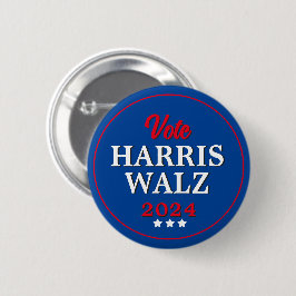 Bóton Redondo 5.08cm Harris Walz Votação 2024 Eleição Democrata