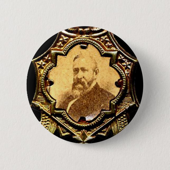 Bóton Redondo 5.08cm Harrison Eagle - botão (Frente)