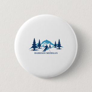 Bóton Redondo 5.08cm Harrison Michigan Ski Resort Skiier _1