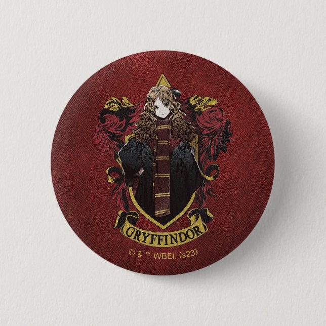 Bóton Redondo 5.08cm HARRY POTTER™ | Anime Hermione House Crest (Frente)