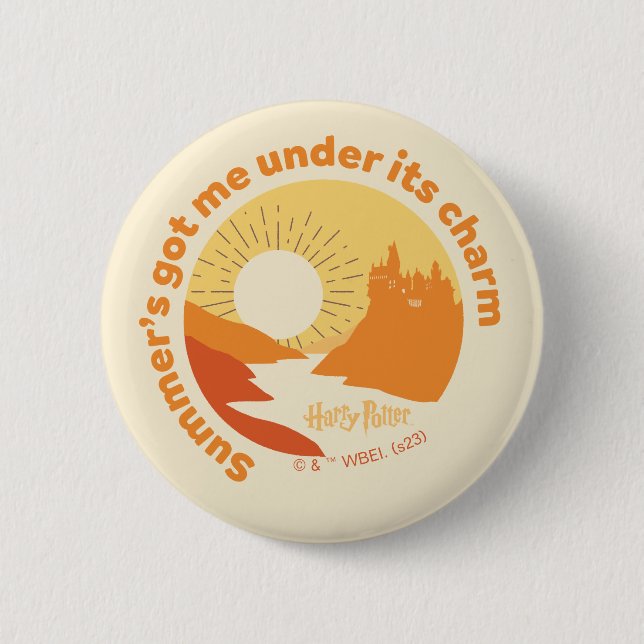 Bóton Redondo 5.08cm HARRY POTTER™ | Castelo Summer Magic HOGWARTS™ (Frente)