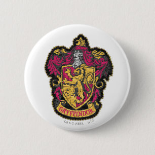 Bóton Redondo 5.08cm Harry Potter Gryffindor House Crest